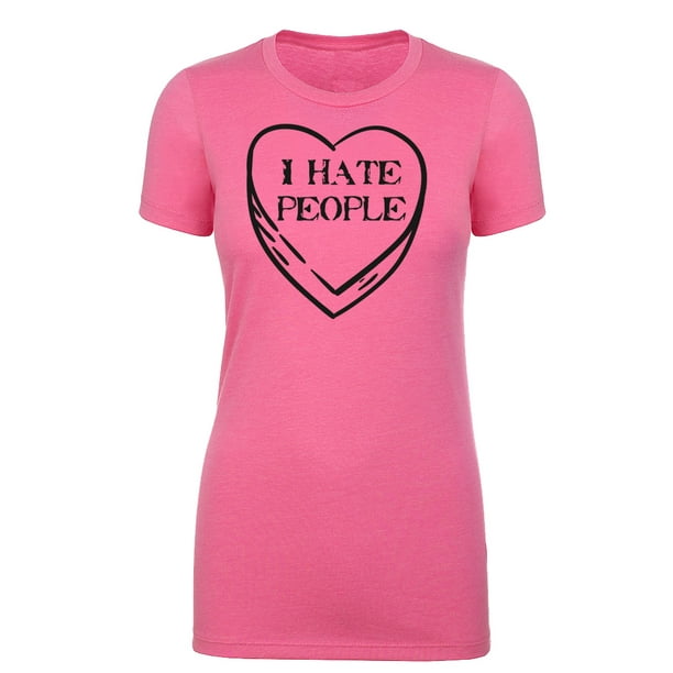 Anti Hate Valentine/'s Day Cupid Funny Single Womens Graphic Crewneck T Shirt Tee
